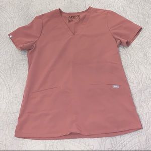 Figs Mauve Casma Three-Pocket Scrub Top